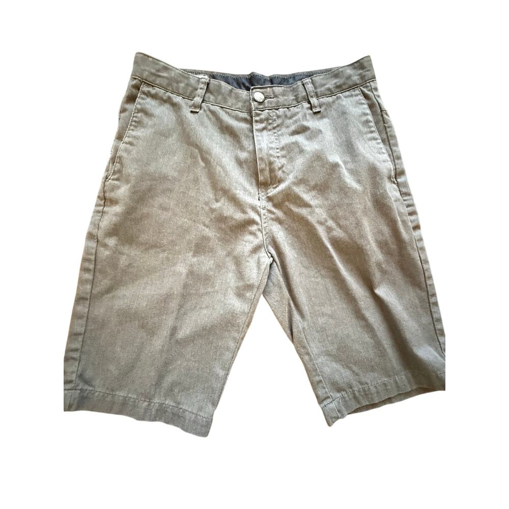 Volcom Mens Frickin Modern Stretch Chino Shorts 28 Gray Heather Skate Casual
